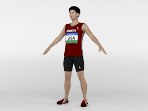 Athlete Runner 3D Model