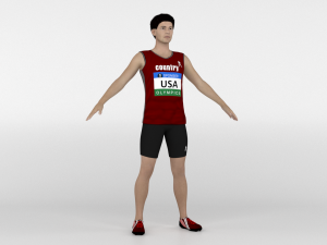 Athlete Runner 3D Model