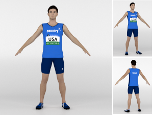 Athlete Runner 3Dモデル