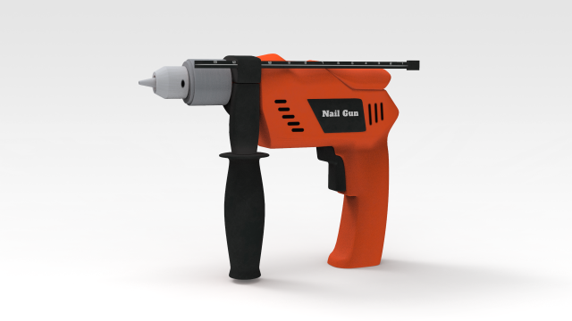 Nailgun 3D Модель .c4d .max .obj .3ds .fbx .stl .blend 