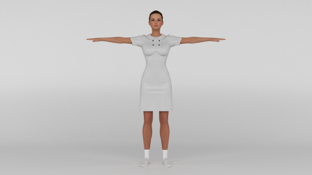 Nurse 3D 모델 .c4d .max .obj .3ds .fbx .stl .blend 