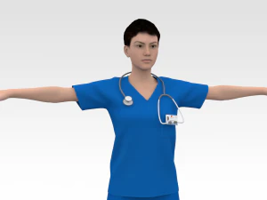 护士 3D 模型