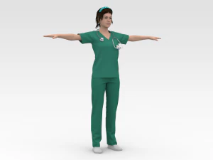 看護師 3Dモデル