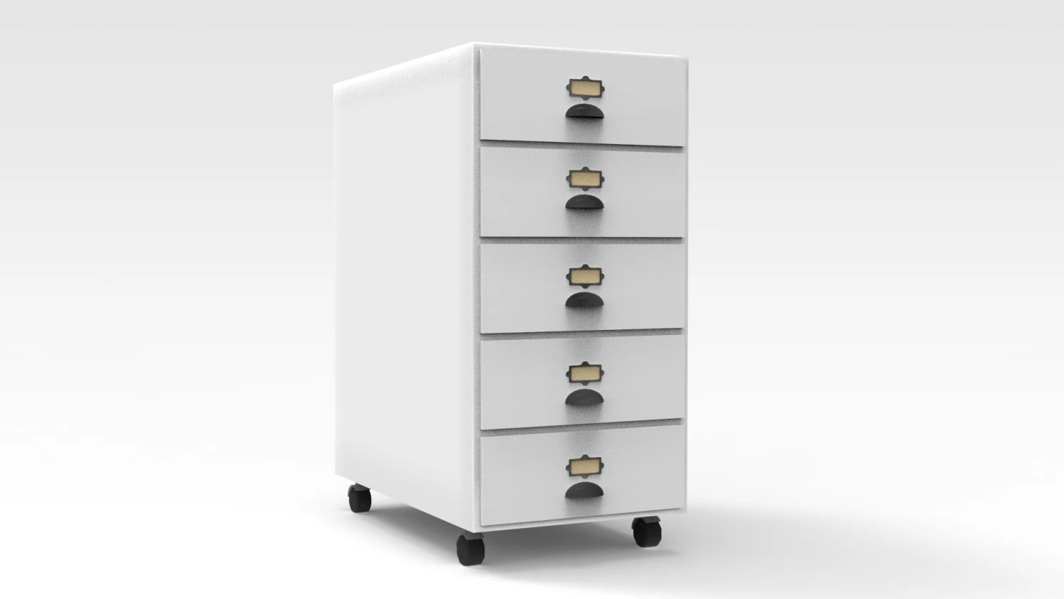 Office Drawers 3D Model .c4d .max .obj .3ds .fbx .stl .blend 