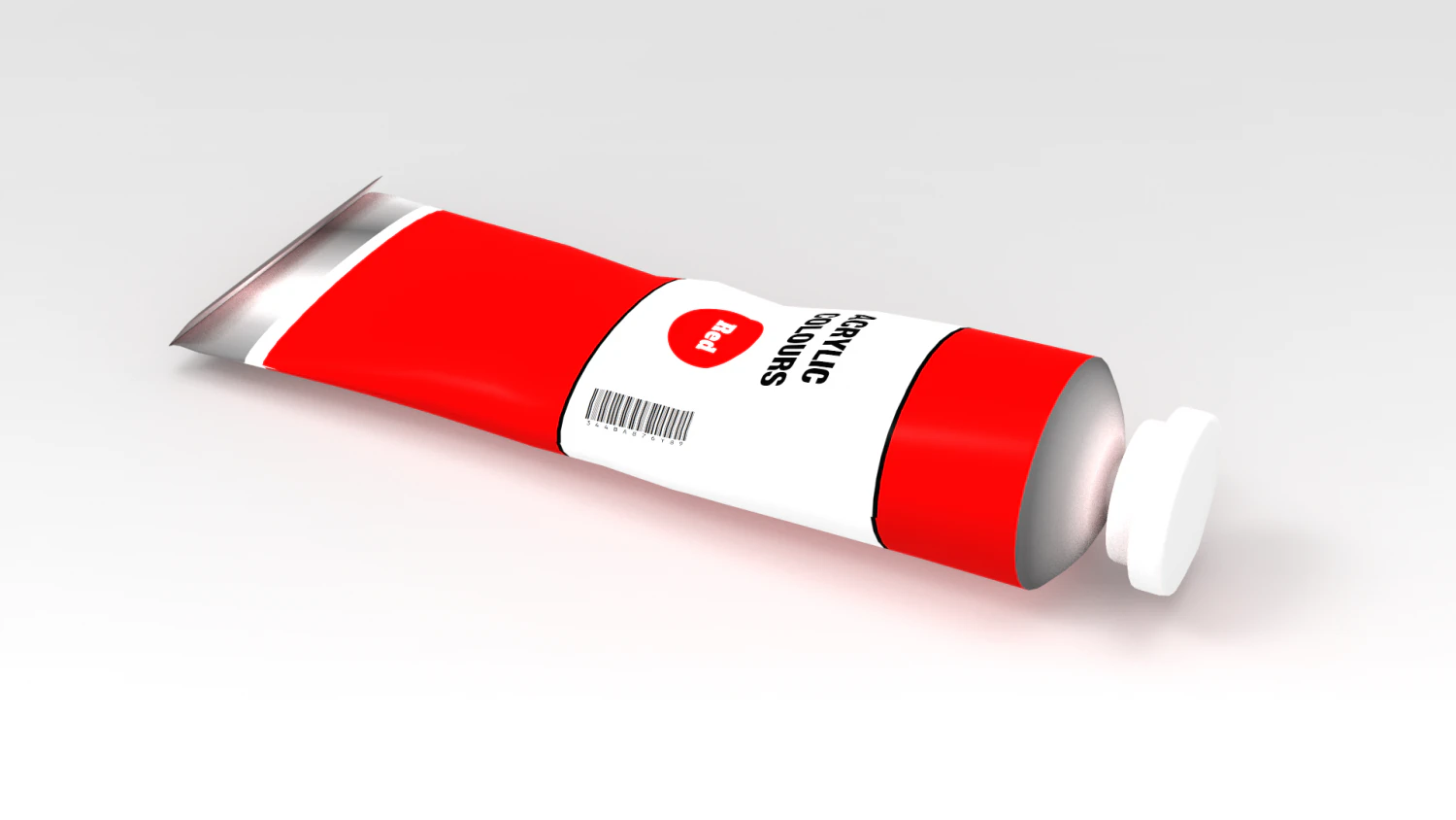 Paint Tube 3D Model .c4d .max .obj .3ds .fbx .stl .blend 