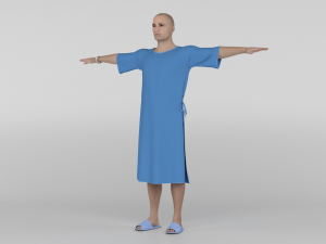 Patient with Blue gown Modèle 3D