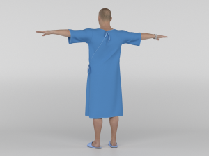 Patient with Blue gown Modèle 3D