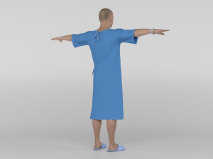 Patient with Blue gown Modèle 3D