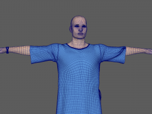 Patient with Blue gown Modèle 3D