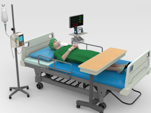 Patient in Bed - Green Gown 3D 모델