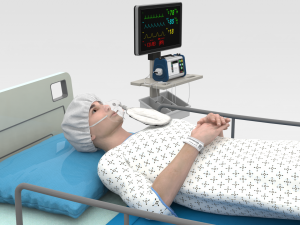 Patient in Bed - White Gown 3D मॉडल