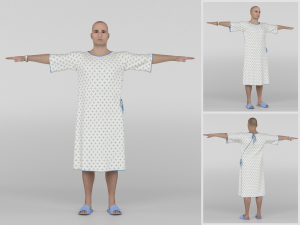 Patient with white gown 3Dモデル