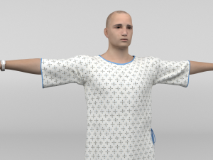 Patient with white gown Modèle 3D
