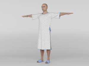 Patient with white gown Modèle 3D