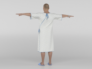 Patient with white gown Modèle 3D