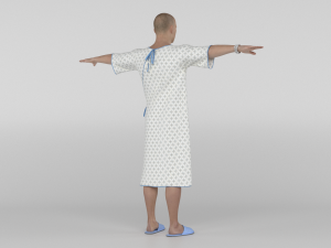 Patient with white gown Modèle 3D