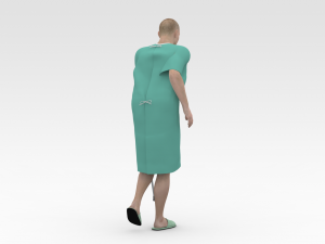 Patient with Forearm crutch 3Dモデル