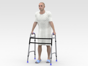 Patient with Walker 3D Model