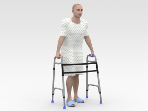 Patient with Walker 3D Model