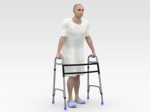 Patient with Walker 3D Model