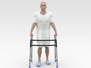 Patient with Walker 3D Model