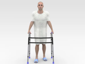 Patient with Walker 3D Model