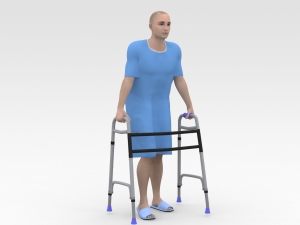 Patient with Walker 3Dモデル