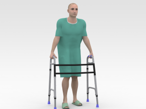 Patient with Walker 3Dモデル