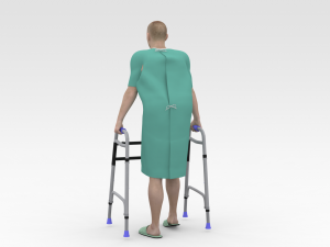 Patient with Walker 3D Model