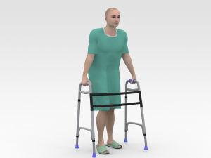 Patient with Walker 3D Model