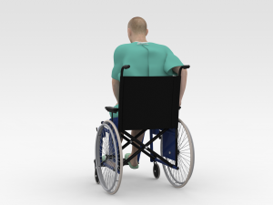 Patient with Wheel Chair Modelo 3D