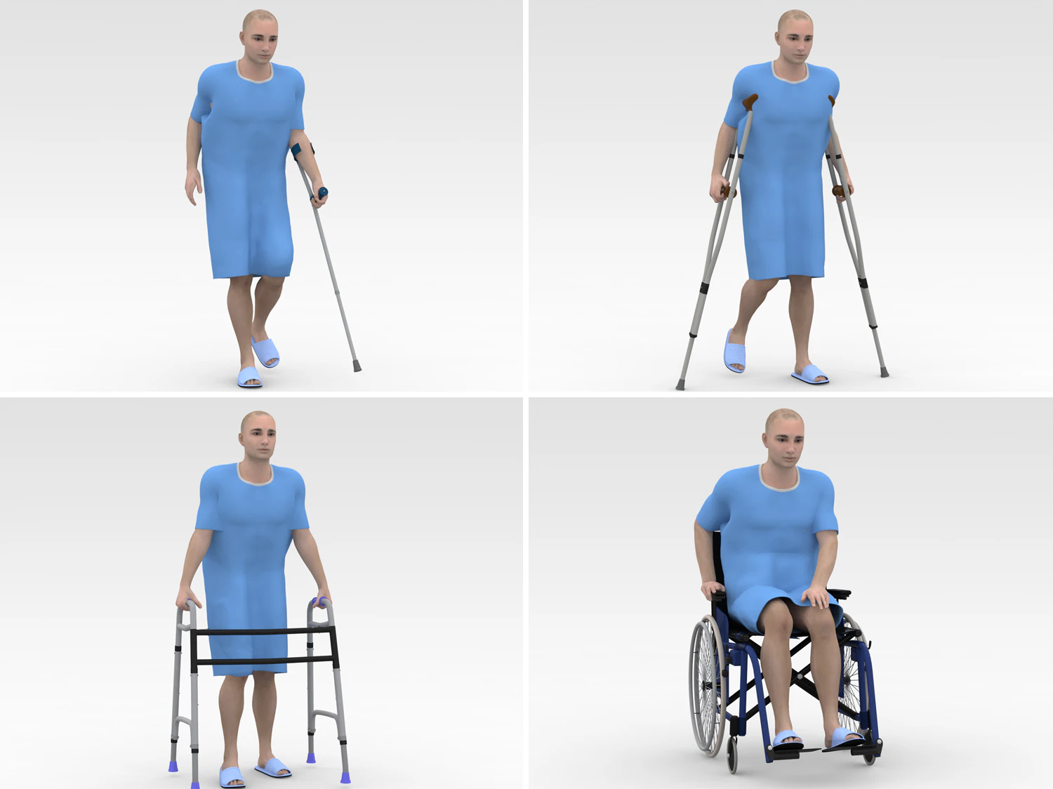 Collections de mod&egrave;les de patients Modèle 3D .c4d .max .obj .3ds .fbx .stl .blend 