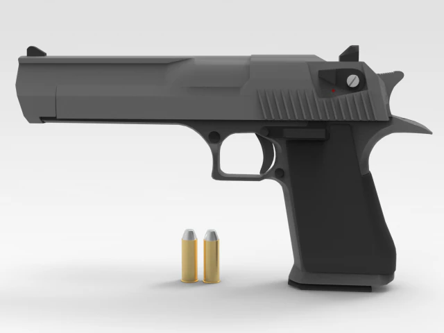 Pistol 3D Model .c4d .max .obj .3ds .fbx .stl .blend 
