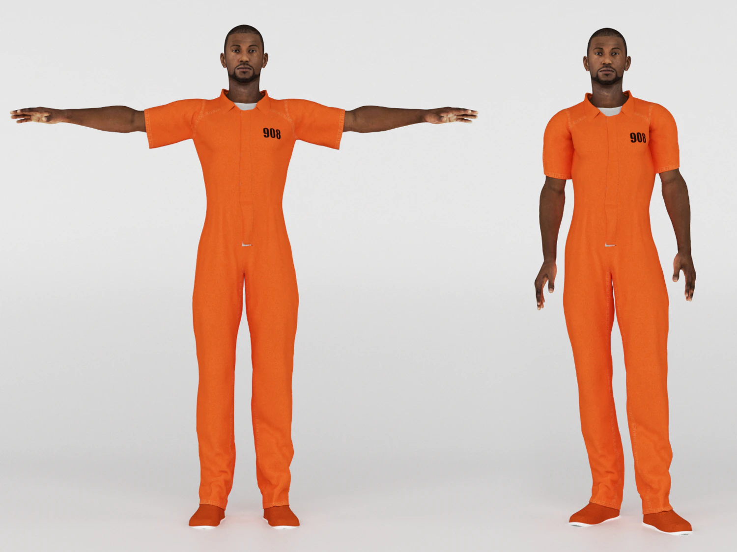 Prisoner 3D Model .c4d .max .obj .3ds .fbx .stl .blend 