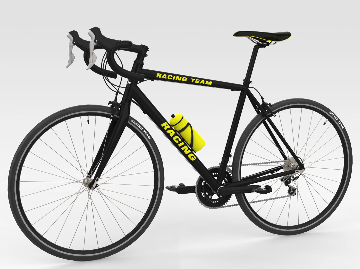 Racing Bicycle 3D Model .c4d .max .obj .3ds .fbx .stl .blend 
