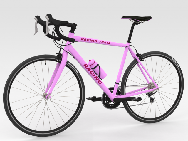 Racing Bicycle 3D Model .c4d .max .obj .3ds .fbx .stl .blend 