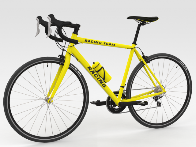 Racing Bicycle 3D Model .c4d .max .obj .3ds .fbx .stl .blend 