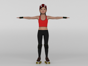Roller Skater Girl Modelo 3D