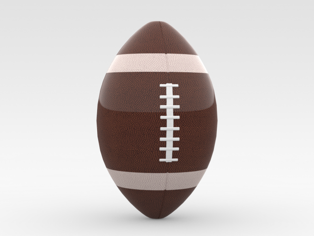 Rugby Ball 3D Модель .c4d .max .obj .3ds .fbx .stl .blend 