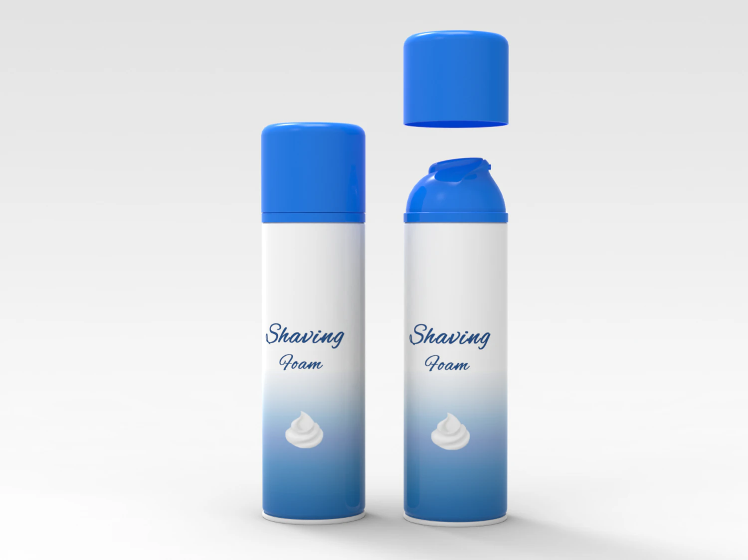 Shaving Foam 3D Model .c4d .max .obj .3ds .fbx .stl .blend 