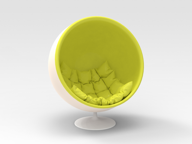 Shell Chair 3D Model .c4d .max .obj .3ds .fbx .stl .blend 