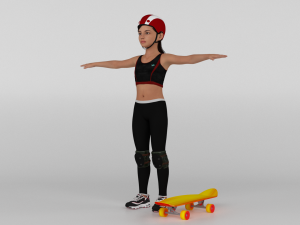 Skater Girl 3D Модель