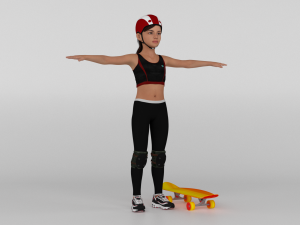 Skater Girl 3D Модель