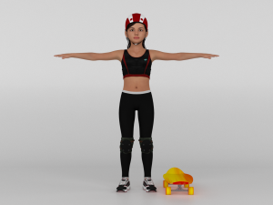 Skater Girl 3D Модель
