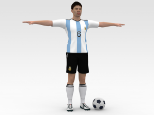 Soccer Player Argentina 3D Модель