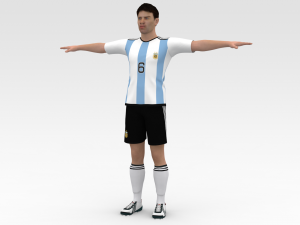 Soccer Player Argentina 3D मॉडल