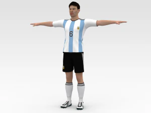 Soccer Player Argentina 3D Model