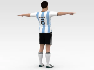 Soccer Player Argentina 3D Model