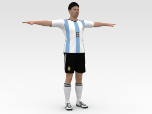 Soccer Player Argentina 3D मॉडल