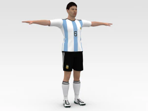 Soccer Player Argentina 3D Model